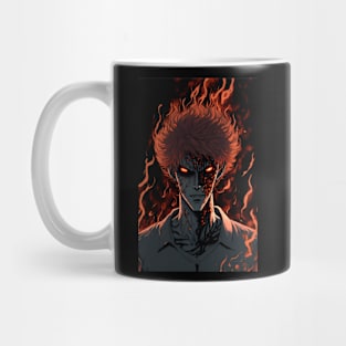 Anime Demon Student with Fire hair Mug